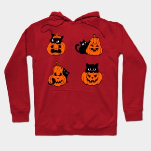 Cute Black Cats Funny Halloween Costume Kids Hoodie